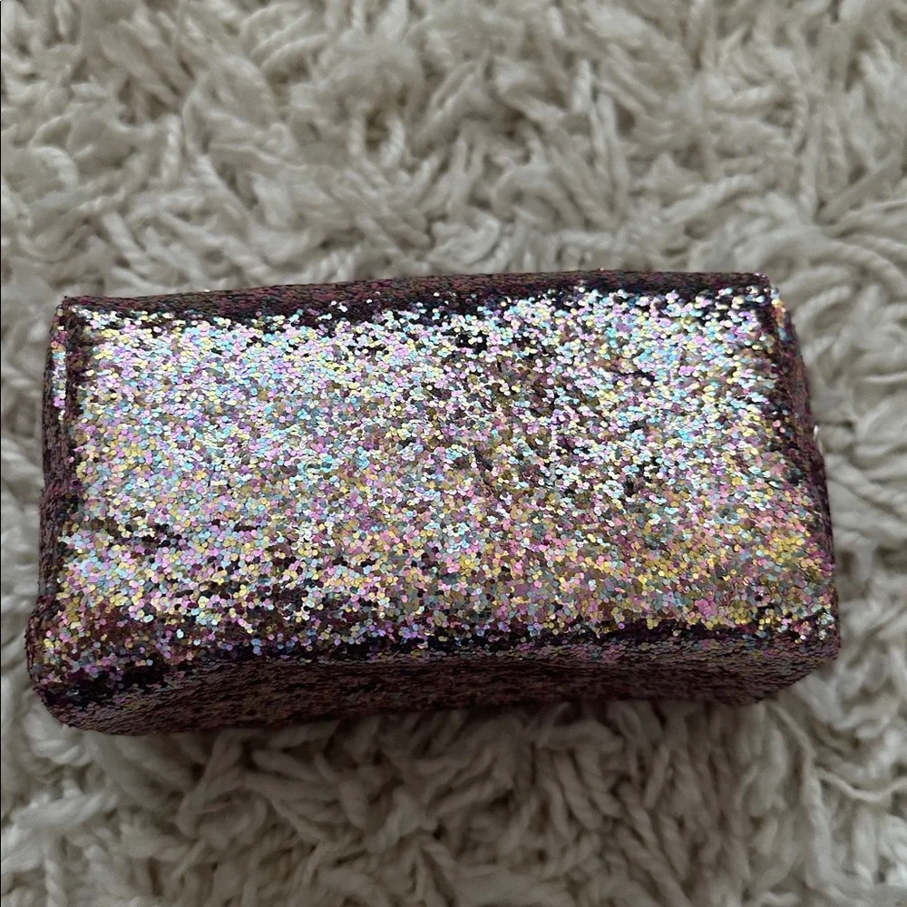 Bath & Body Works Pink Glitter Cosmetic Bag